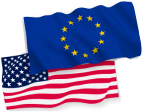 EU and US flags